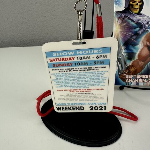 Masters of the Universe Power Con 2021 Weekend Pass & Schedule Book MOTU RARE - Picture 4 of 6